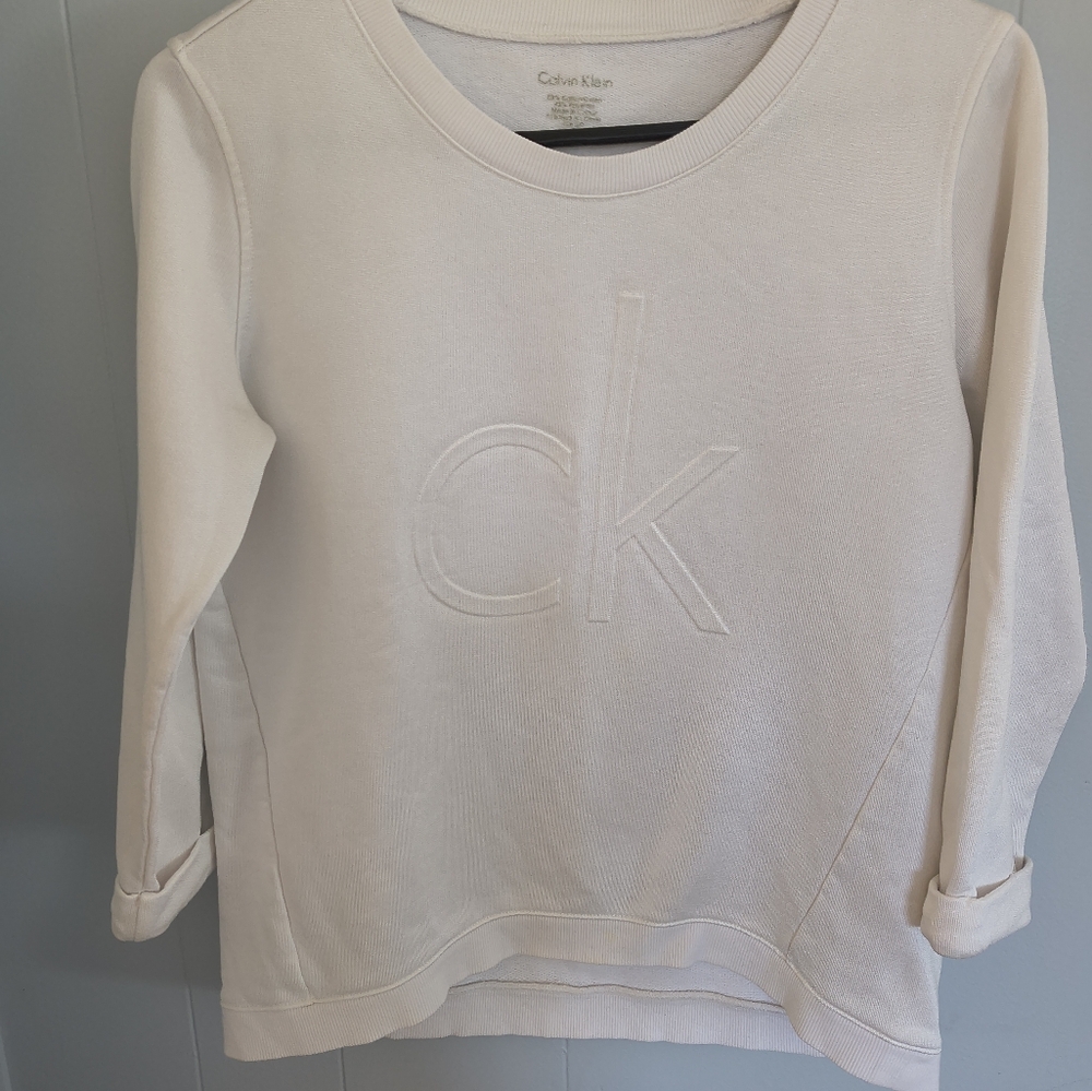 Vintage Calvin Klein Cream Sweatshirt